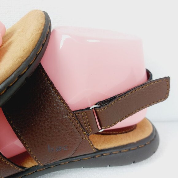 Boc Women's Brown Pebble Leather Open Toe Slingback Sandal Size US 8M - Picture 5 of 13